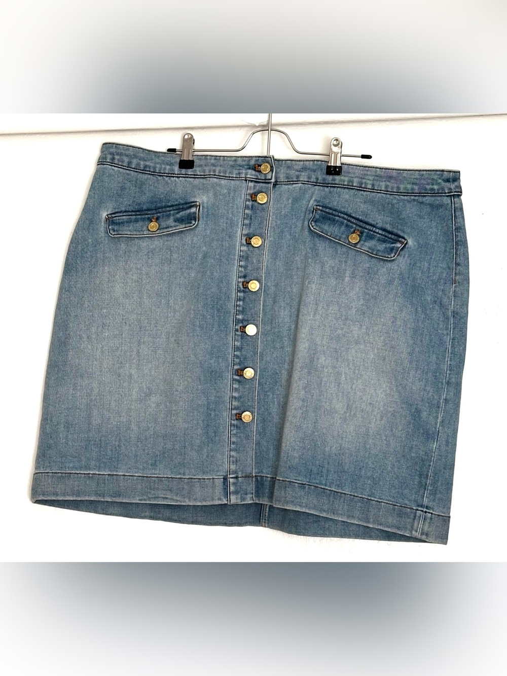 Talbots Salt Wash Denim A-Line Skirt Size 20WP Petite Plus